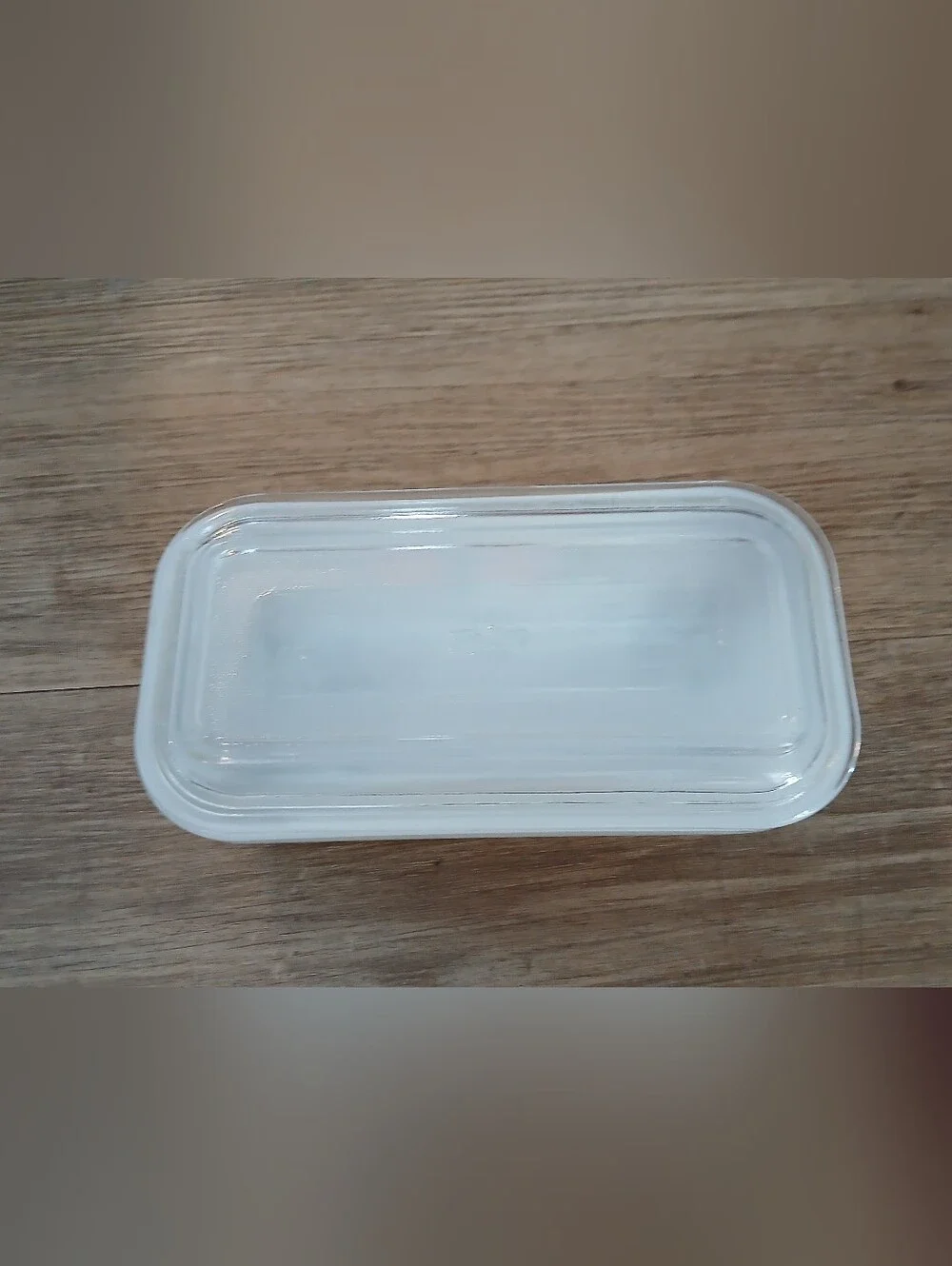 Glass Floral Baking Dish with Lid - Hand Painted Pink flowers & Green Leaves